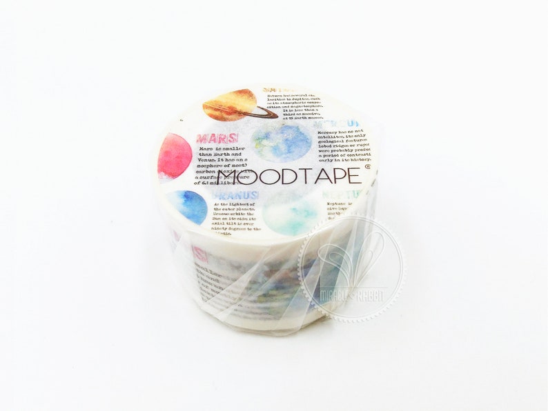 Astronomy Encyclopedia Educational Washi Masking Tape 29mm width Moodtape Planet