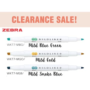 UITVERKOOP! Zebra Mildliner markeerstiften / dubbele punt / dubbelzijdig / dubbelzijdig (fijn + vetgedrukt)