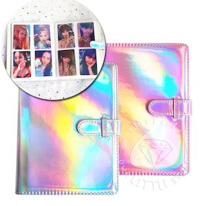 Pequenos defeitos - 128 fotos coloridas holográficas iridescentes coleção de cartões fotográficos álbum / armazenamento para Kpop Photocard, cartão de jogo