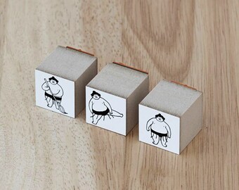 Saito Ohagiyama Sumo Wrestler Stamp (Sweeping, Siko, Standing)