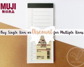 Muji To Do List Notepad / Checklist Notepad