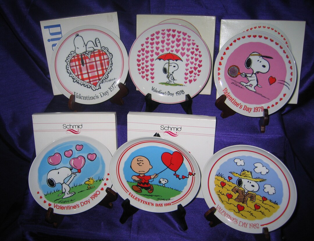 80s Schmid Snoopy peanuts in concertl/スヌーピー 絵皿