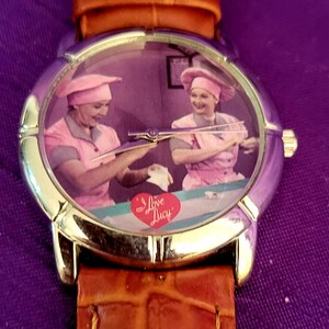 Vintage I Love Lucy Chocolate Factory Watch Vintage I Love Lucy Chocolate Factory Wrist Watch Face. No  main image 4