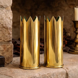 Rare Pair WW1 German Trench Art Vase,s Somme Battlefield Relics, Military History Collectables, First World War Militaria