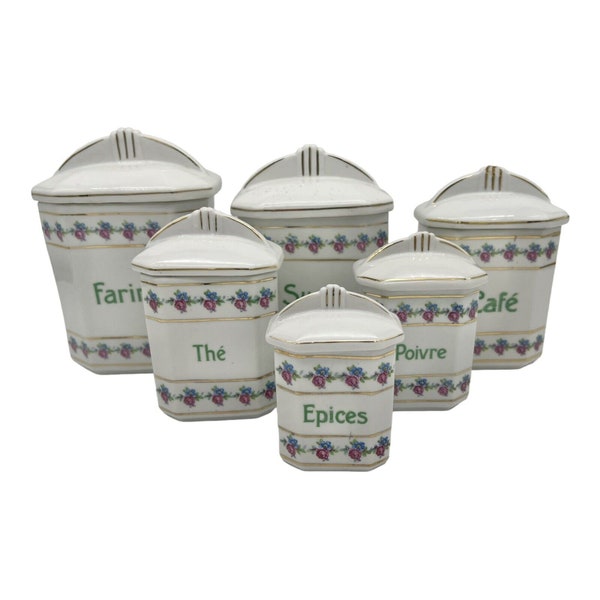 Ceramic Tea Coffee Sugar Canisters Etsy UK