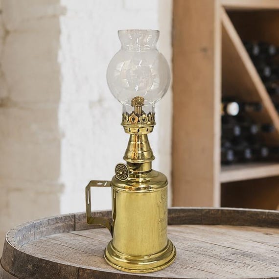 Vintage French Brass Pigeon Oil Lamp, Full Working Order, French
