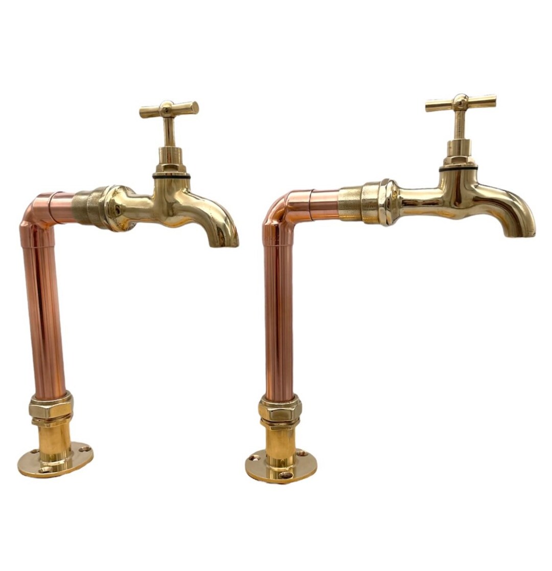 Handmade Copper and Brass Kitchen Taps Copper Taps Brass Etsy UK