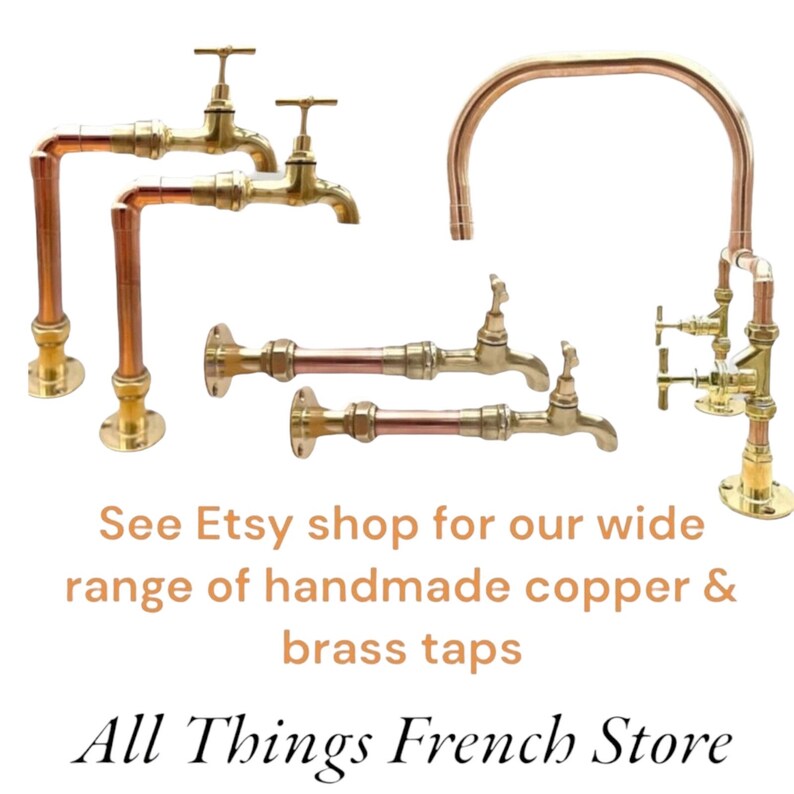 Brass and Copper Vintage Style Bathroom or Kitchen Tap, Traditional