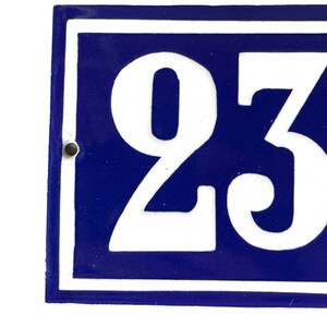 Vintage French Enamel Metal Blue and White Front Door Number 235 Plaque ...