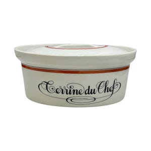 Französischer Vintage Porzellan Terrinentopf - Service Bistrot - Porcelaine d’Auteuil