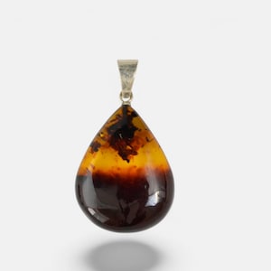 Amber pendant - Teardrop Pendant - Drop Amber Pendant - Fashion Jewelry - Gemstone Drop Pendant - Drop Gemstone Pendant - Gift idea