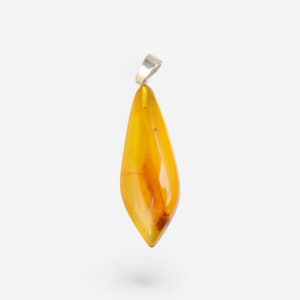 Amber pendant - Sterling Silver Amber Pendant - Classic Baltic Amber Pendant with Silver - Natural Amber Pendant - Gift idea for Her