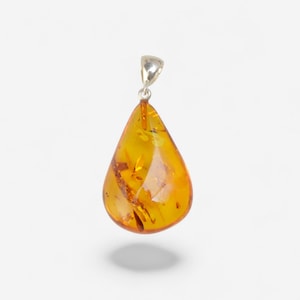 Amber pendant, Baltic amber pendant, Amber with silver, Silver pendant with amber, Silver pendant with gemstone, Birthday gift