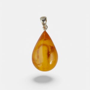 Amber pendant - Baltic Amber Pendant - Baltic Amber Pendant in Silver Mount - Authentic Amber Gemstone Jewelry - Timeless Amber Pendant