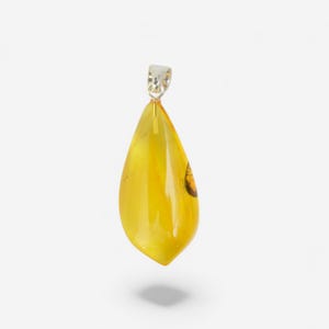 Amber pendant - Sterling Silver Pendant - Authentic Baltic Amber Pendant with Silver - Natural Amber Pendant - Gift idea for Her