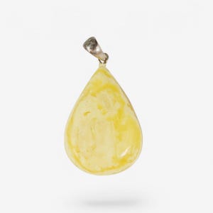 Amber pendant - Refined Baltic Amber Pendant - Sterling Silver Amber Pendant - Classic Baltic Amber Pendant with Silver - Elegant Jewelry