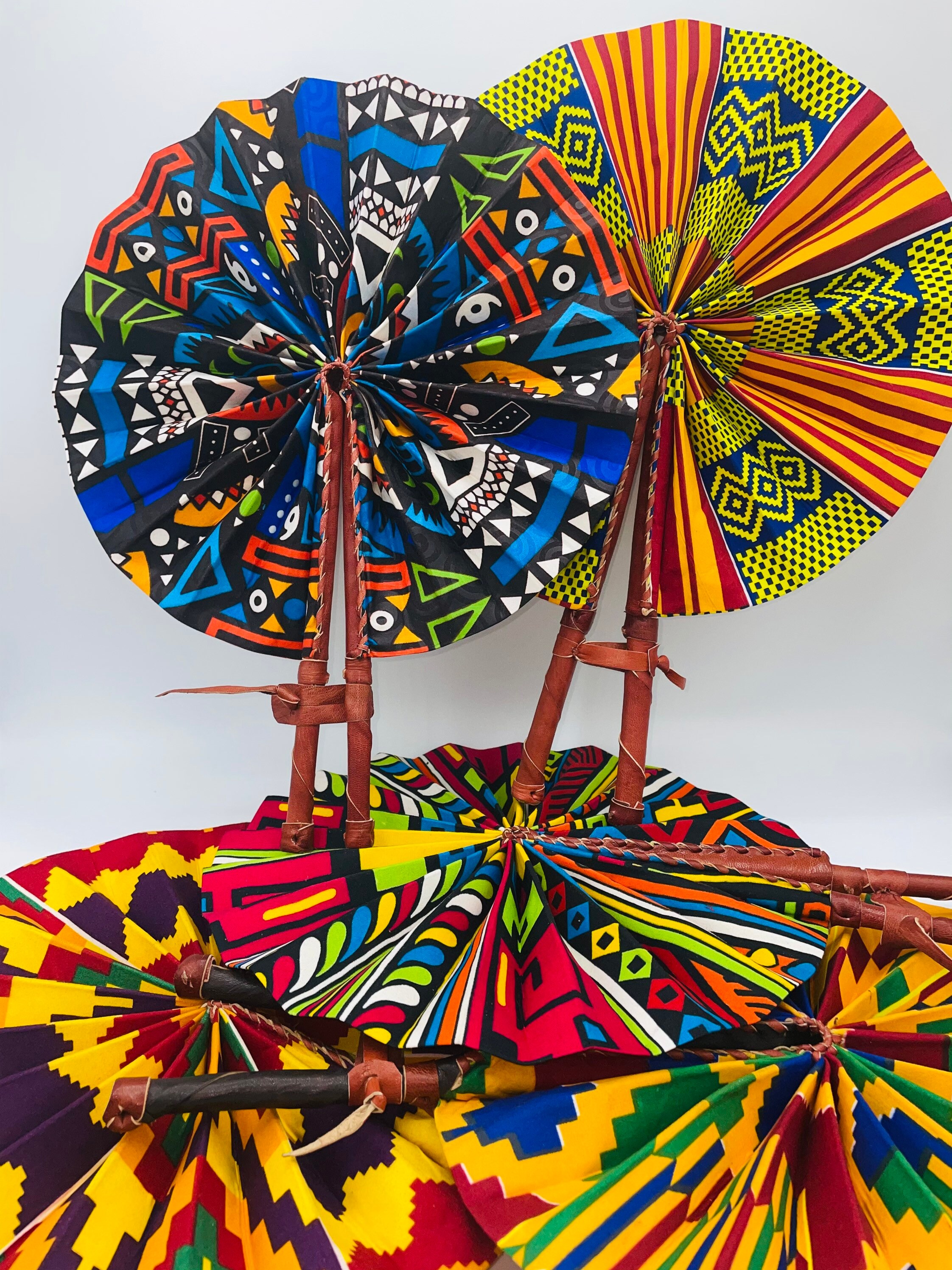 African Print Folding Hand Fan/ankara /kente Etsy UK