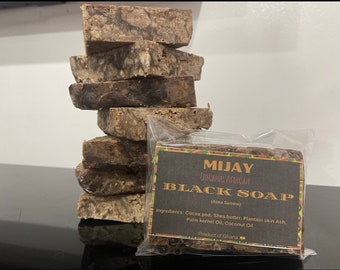 Authentic Raw African Black Soap Organic Ose Dudu Eczema Acne Fungus Psoriasis Ghana 70g,90g