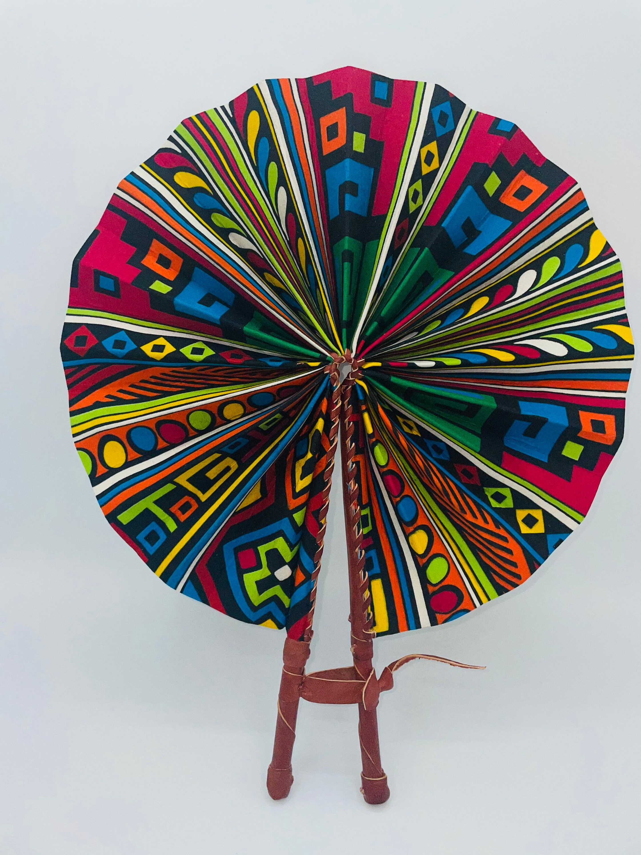 African Print Folding Hand Fan/ankara /kente Etsy UK