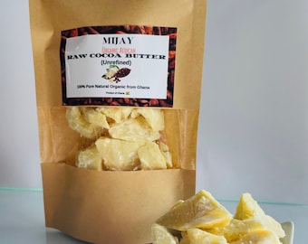 100% Raw Natural Unrefined Cocoa Butter Grade A from Ghana 100g