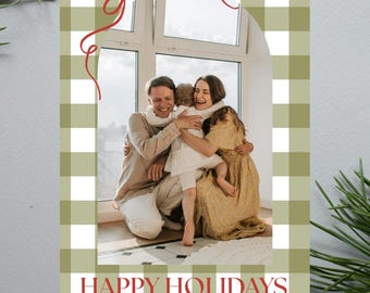 Gingham Christmas Card | Xmas Card