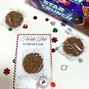 Modello stampabile per porta snack "Pezzo di carbone del Polo Nord" / Etichetta per dolcetti di Natale per la classe / Regalo scolastico stampabile per le vacanze / Porta dolcetti di carbone