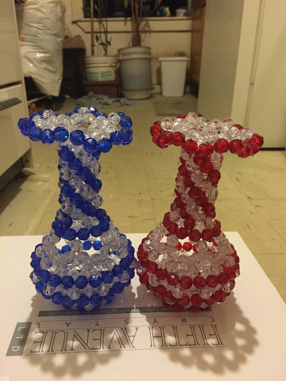 Beaded Flower Vase Etsy