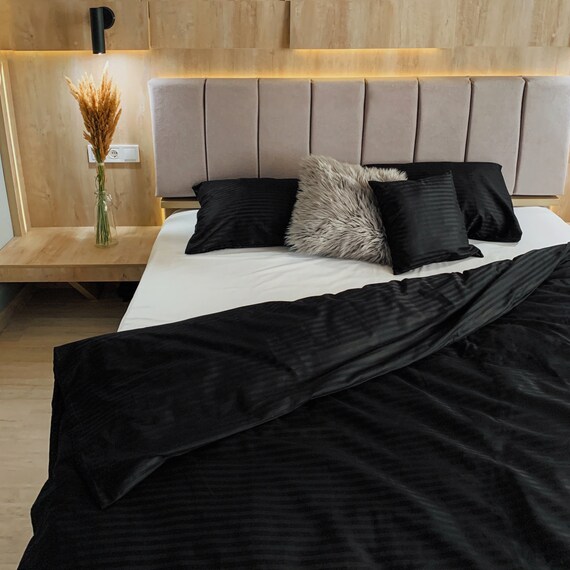 100% charmeuse 300 thread count seamless satin in elegant charmeuse satin sheets and comforter sets with shades of black and off white zebra stripes. etsy