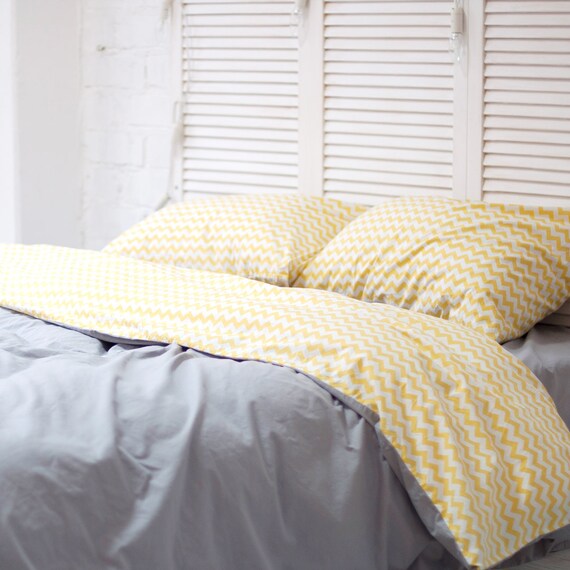 yellow and gray duvet cover king