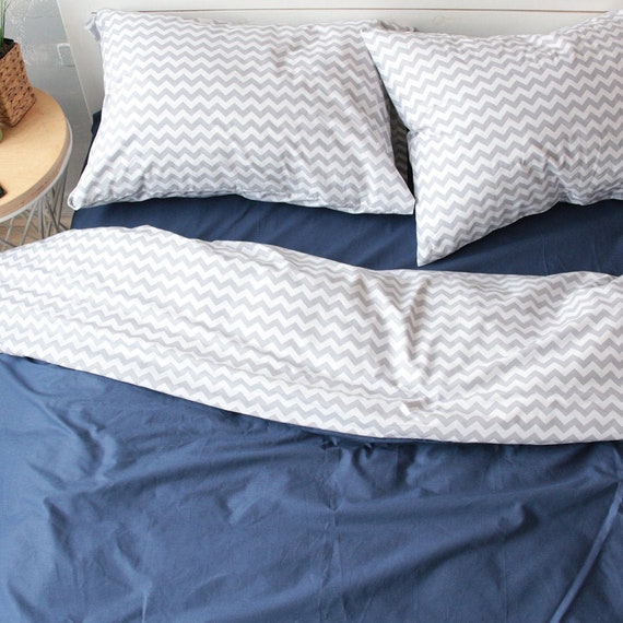 Custom Size Natural Cotton Double-sided Duvet Cover in Red and White Single KingSingle Queen Twin Double King Full