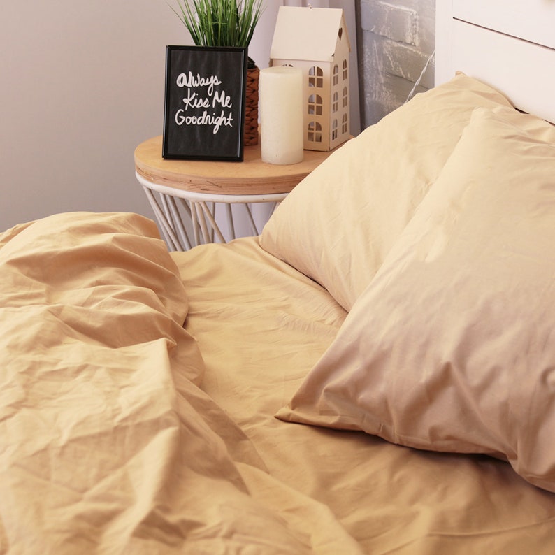 Handmade Pillow Case Organic Pillow Case Slip Cover Natural Custom Pillow Sham European US Sizes 100/% Cotton Pillowcase in Beige