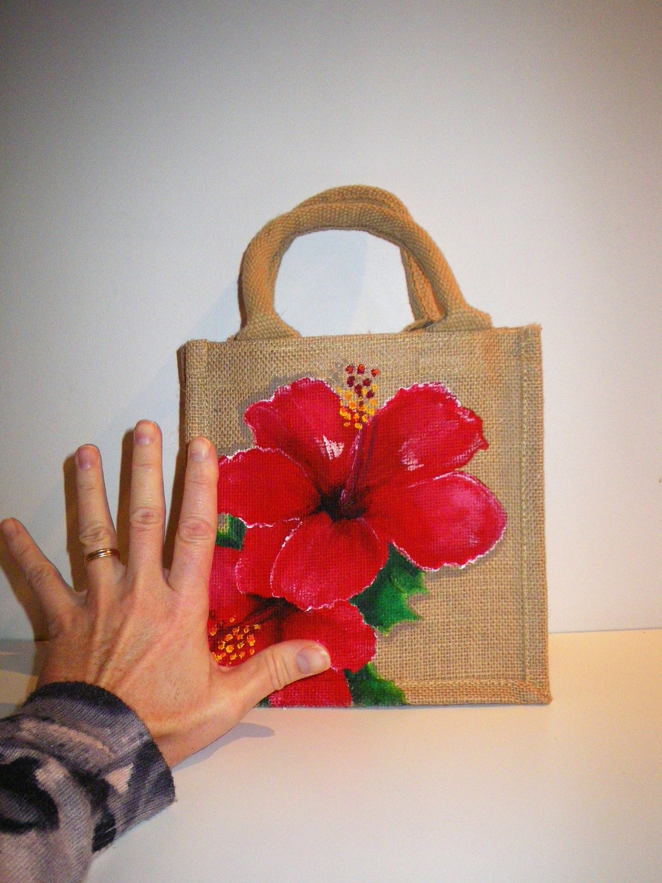 Jute bag painting cheap