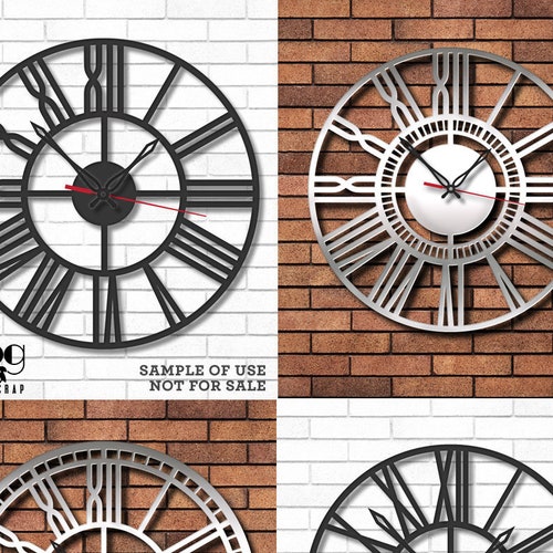 4 Wall Clock Filigree Templates Digital Cut Files Svg Dxf Pdf - Etsy