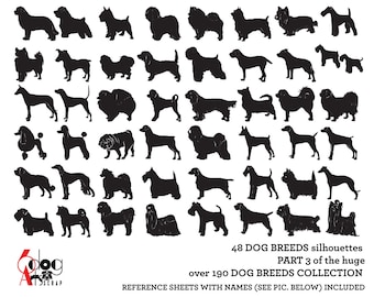 Download Dog Breed Silhouette Etsy