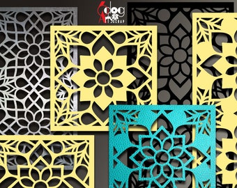 arabesque pattern panel templates digital stencils cut svg dxf etsy