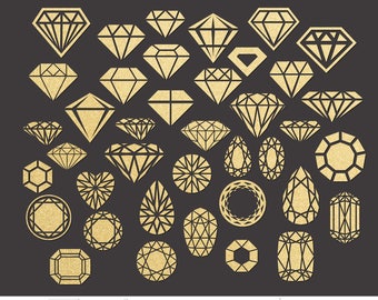 Diamonds Clip Art Digital Cut Files Svg Dxf Eps Png Silhouette SCAL Cricut Printable Vector Download for DIY Paper Vinyl Die Cutting JB-584