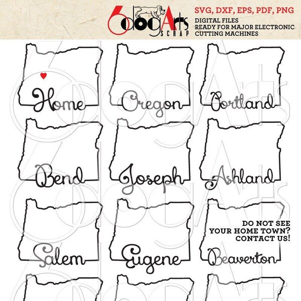Oregon Outline - Etsy