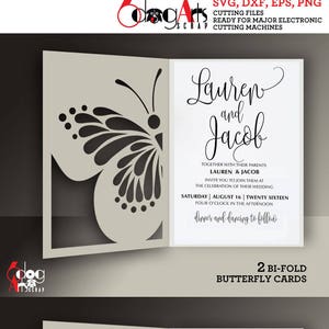 Download Butterfly Wedding Invitation Card Cover Template Svg Dxf Etsy 3D SVG Files Ideas | SVG, Paper Crafts, SVG File