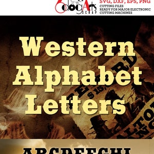 Letras del alfabeto occidental Imágenes digitales Svg Dxf Eps Png Silueta SCAL Cricut Vector imprimible Descargar papel Vinilo Corte JB-458