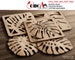 8 Monstera Leaf Coaster Grill Trivet Templates Vector Digital SVG DXF Files Instant Download cnc Laser Cutting Plasma Cricut Maker JB-1342 