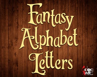 Fantasy Curly Alphabet SVG DXF Vector Images Monogram