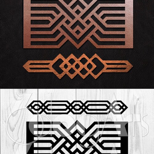 10 Cuff Bracelet Leather Jewelry Templates Vector Digital SVG - Etsy