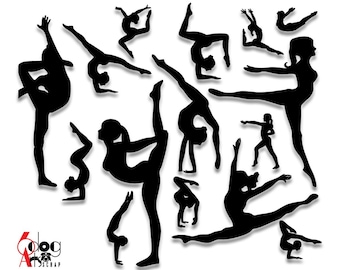 Gymnast SVG Bundle: 45 Designs for Laser Cutting, Engraving, Sublimation, JB-096