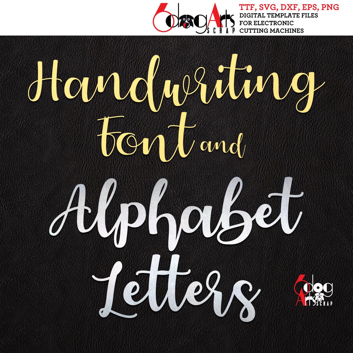Script Lettering Svg Handwriting Script TTF Font & SVG Alphabet Letters Digital Download for ...