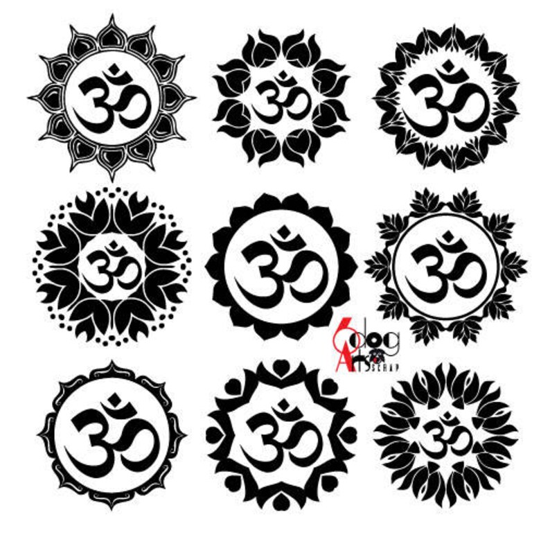 Download Lotus Monogram Frame Digital Cut Files Svg Dxf Eps Png | Etsy