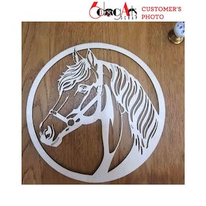 Modelo digital SVG/DXF para decoração de parede com tema de cavalos, para corte a laser, CNC e plasma, download instantâneo - JB-510 imagem 9