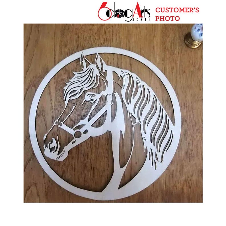 Modelo digital SVG/DXF para decoração de parede com tema de cavalos, para corte a laser, CNC e plasma, download instantâneo - JB-510 imagem 9