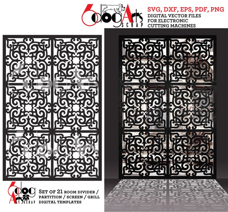 21 Arabesque Room Divider Grill Partition Templates Digital Etsy