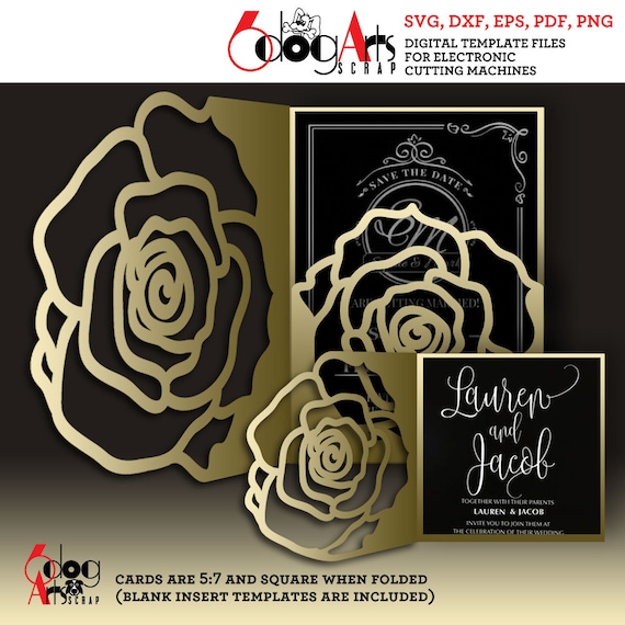 6 Rose Bi-fold, Sleeve Pocket Card Templates Vector Digital SVG DXF Files Wedding Invitation Laser Cutting Download JB-1744 - Etsy 6 Rose Bi-fold, Sleeve Pocket Card Templates Vector Digital SVG DXF Files Wedding Invitation Laser Cutting Download JB-1744 - Etsy