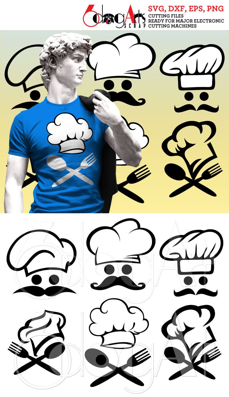 Download Chef Digital Cut Files Svg Dxf Eps Png Silhouette SCAL ...